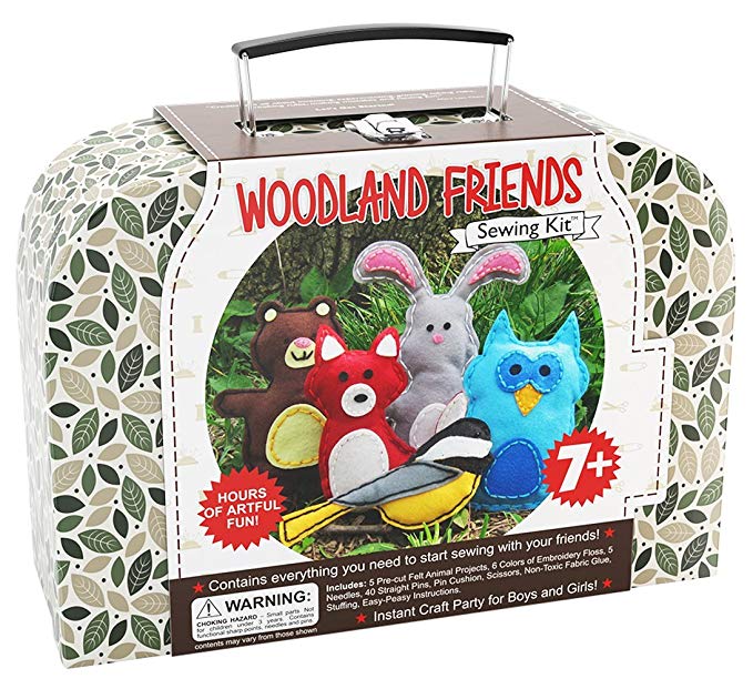 woodland friends sewing kit